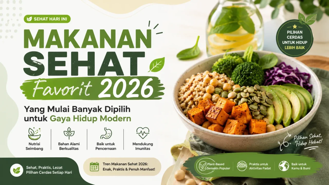 Makanan Sehat Favorit 2026 yang Mulai Banyak Dipilih untuk Gaya Hidup Modern
