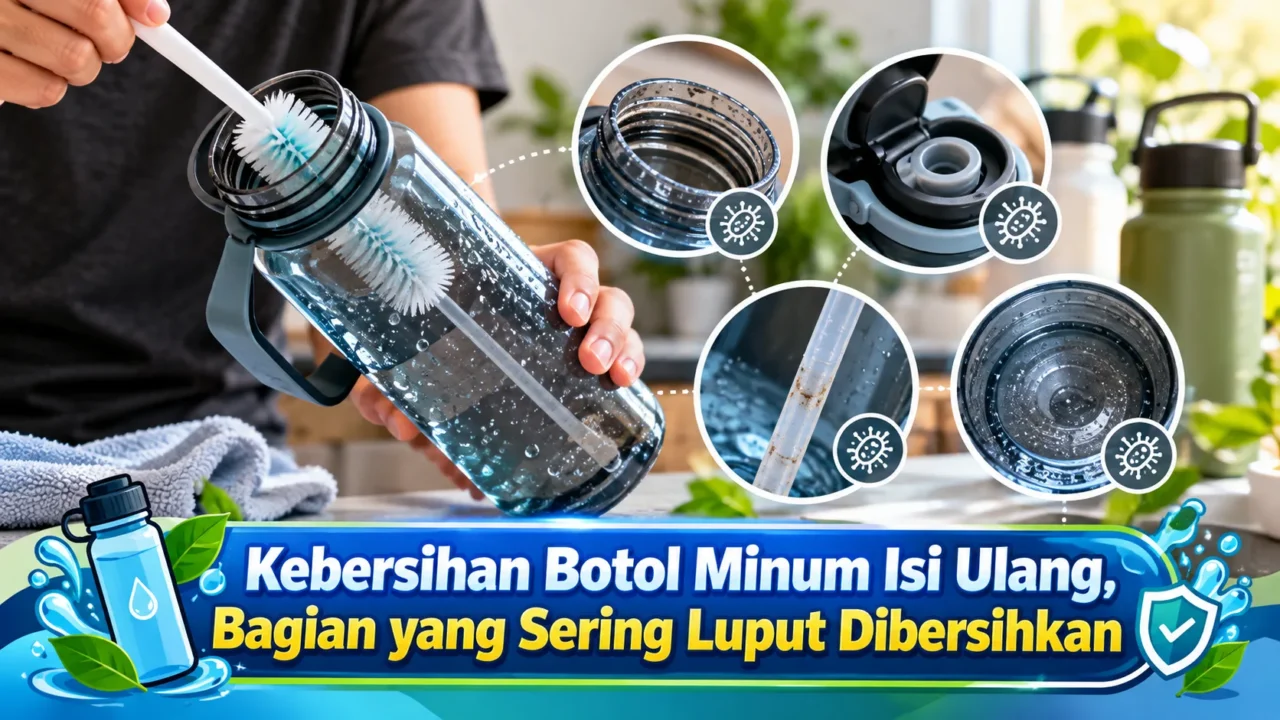 Kebersihan Botol Minum Isi Ulang, Bagian yang Sering Luput Dibersihkan