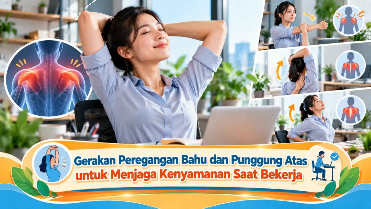 Gerakan Peregangan Bahu dan Punggung Atas untuk Menjaga Kenyamanan Saat Bekerja